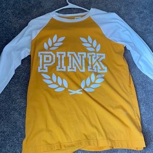 White and yellow Pink long sleeve.